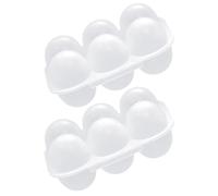 PRETYZOOM 2pièces Boîte à Œufs Pour Réfrigérateur Compartmentée Réutilisable Rangement Œufs Au Frigo Organisateur Plastique Bac