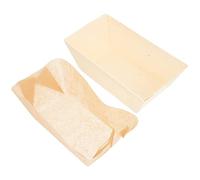 PRETYZOOM 3 Pièces Pâtisserie En Matériau Naturel Avec Doublure Papier Contenant à Emporter Pour Pain Et Desserts Utilisable Micro-ondes Congélateur Et Cuiseur Vapeur