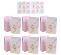 PRETYZOOM 30 Pièces Lot de Sachets en Papier pour Fête des Mères 2 Feuilles D'autocollants, Pochette Présent Papier Kraft Petit Format pour Stockage et Fête