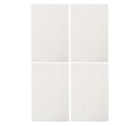 PRETYZOOM 4 Pièces Panneau Isolant en Fibre Céramique, Plaque | Résistance aux Hautes Températures, Protection D’équipement, Usage pour Pizza et Chaudière, Couleur Blanc
