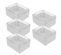 PRETYZOOM 5 Pièces Boîte Étanche Transparente Boîtier de Jonction Électrique avec Couvercle Hermétique Résistant à Eau pour Extérieur pour Câbles et Connexions