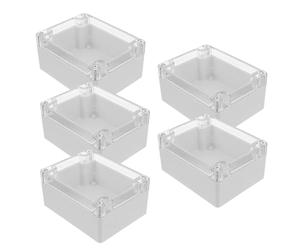 PRETYZOOM 5 Pièces Boîte Étanche Transparente Boîtier de Jonction Électrique avec Couvercle Hermétique Résistant à Eau pour Extérieur pour Câbles et Connexions
