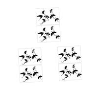 PRETYZOOM 6 Ensembles Dinosaure Wall Sticker Noir Dragon Modèle Mur Décor Fournir Fenêtre Autocollant Halloween Party Décor Halloween Noir Dragon Décor Noir Dinosaure Autocollant Halloween