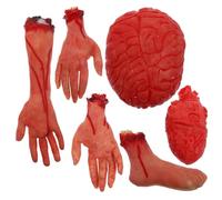 PRETYZOOM 6 Pièces Accessoire de Décoration Halloween Main de Zombie en Silicone et Plastique Léger, Portable et Réutilisable pour Fête et Maison Hantée
