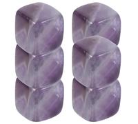 PRETYZOOM 6 Pièces Glaçons en Cristal pour Whisky en Pierre Cubique Réutilisable, Effet Décoratif et Pratique, Teinte Violet, pour Bars et Restaurants