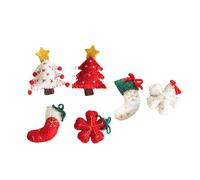 PRETYZOOM 6 Pièces Pendentif en Feutre De Laine Décor Poupées en Peluche Suspendues De Noël Porte Ornements Nains Arbre De Noël à Paillettes Briller Pendentif Sapin De Noel Mini Pendentif