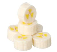 PRETYZOOM 6 Pièces Tranches De Banane Artificielle en PVC Faux Modèle De Fruits Décoratif pour Photo Maison Bureau Boutique Vitrine Et Présentation