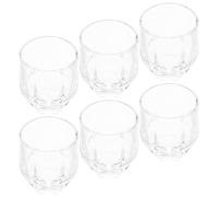 PRETYZOOM 6 Pièces Verre à Boisson Hexagonal en Verre Base Épaisse pour Dégustation de Spiritueux et Fête pour Amateurs et Connaisseurs
