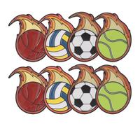 PRETYZOOM 8 Pièces Badges à Épingle pour Paquet en Alliage Forme Flamme, Épingles de Football 2026 Fermeture Sécurisée, Éclat Solide, pour Récompenses et Usage Quotidien