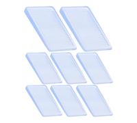 PRETYZOOM 8 Pièces Cales de Table en PVC Blanc pour Stabiliser | Usage Domestique, Cuisine et Cadre de Lit, Nivellement Précis, Protège les Sols