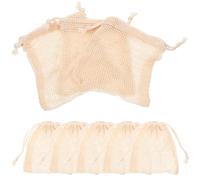 PRETYZOOM 8pcs Paquet de Rangement en Coton et Lin Colorés pour Savonnette Mousseux, Faciles à Stocker et Drainants, Voyage Salle de Bain Couleur Aléatoire