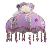 PRETYZOOM Abat-jour pour Lampe E27 en Tissu Pourpre Style Princesse Pendentif Fleur de Lilas Doux et Confortable Flexible pour Lampe de Chevet