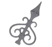 PRETYZOOM Accessoire de Clôture Forgé 170 MM, Embouts Robustes en Fonte pour Clôture Décorative Extérieure et Portillon de Jardin