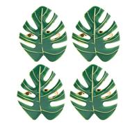 PRETYZOOM Bagues de Serviette de Table Décoration Créative et Multi-Usage Lot de 4 en Métal Vert de Feuille pour Sandales Femme pour Home Party