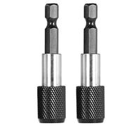 PRETYZOOM Barre D'extension Magnétique Rapide 2pcs en Acier Porte-embouts Hexagonaux Auto-verrouillants pour Tournevis et Perceuse, Absorption de Couple Élevée