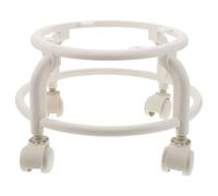 PRETYZOOM Base de Tabouret à roulettes Silencieuses en Alliage, Support | Cadre Métallique Blanc, Montage Facile, pour Salons et Chaînes D’assemblage, Compatible avec Plusieurs Dessus