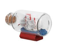 PRETYZOOM Bateau en Bouteille en Verre Décoratif Nautique pour Bureau | Style Océanique Élégant, Souvenir à Offrir, Ornement de Table, Rangement pour Petits Objets