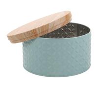 PRETYZOOM Boîte à Biscuits en Métal Ronde Couvercle Hermétique, Récipient de Stockage Multi-Usage pour Biscuits et Bonbons, Cuisine et Fêtes