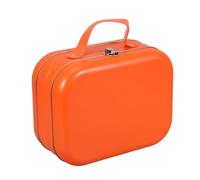 PRETYZOOM Boîte de Rangement Rectangulaire en Fer-blanc avec Poignée et Couvercle, Boîte Métallique Orange Protection et Multi-stockage pour Bureau ou Fête de Mariage