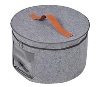 PRETYZOOM Boîte de Rangement Ronde Pliable avec Couvercle, Voyage | Format 40x26cm, Tissu Non Tissé et Pvc, Panneau Avant Transparent, pour Femmes et Hommes
