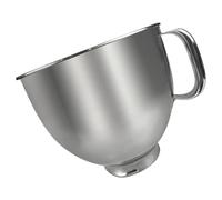 PRETYZOOM Bol Mélangeur en Acier Inoxydable 5l Argenté Fond Plat, Accessoires pour Mixeur Facile à Verser et Mélanger, Bol Ménager Cuisine