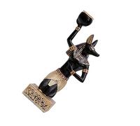 PRETYZOOM Bougeoir Égyptien en Résine Noir Style Ancien D'anu hat Ornement Artistique Décoratif pour Entrée Objet de Décoration