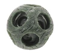 PRETYZOOM Boule de Pierre Naturelle Verte Sculptée Rotation, Sphère Feng Shui Élégante et Vintage pour Décoration et Collection au Salon ou Bureau