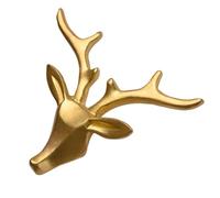 PRETYZOOM Bouton Décoratif Tête de Cerf en Laiton pour Commode Vintage | Finition Polie, Prise Confortable, pour Tiroirs et Tables de Nuit, Style Rustique et Ferme