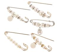 PRETYZOOM Broches de Sûreté Perle 15 Pcs, Clip de Fixation pour Pantalon et Robe, Épingles Décoratives en Métal, Femmes, Maintien Vêtements et Foulards, Tailles Variées (4-8