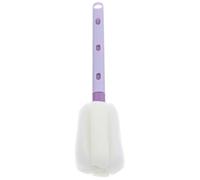 PRETYZOOM Brosse de Nettoyage pour Bouteille Tête en Éponge Pourpre, Manche Long en Pp, Solide Déformation, Nettoyage des Tasses et Bouteilles