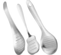 PRETYZOOM Broyeur à Ail et Gingembre en Acier Inoxydable 3 Pièces, Résistant à L'usure, Facile à Utiliser, Cuillère, Accessoire la Cuisine pour Ingrédients Maison
