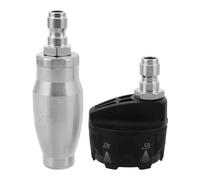 PRETYZOOM Buse de Pulvérisation Rotative 6-en-1 pour Nettoyeur Haute Pression, Tête Rotative 360°, Raccord Rapide 1/4, en Cuivre Électrolytique, Résistante à l'usure pour Jardin et Allée