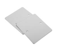 PRETYZOOM Cache-interrupteur en Acier Inoxydable Argenté 2pcs, Plaque Murale Carrée Résistante aux Rayures Finition sans Couture pour Prise Électrique et Interrupteur, la Cuisine et Bureau