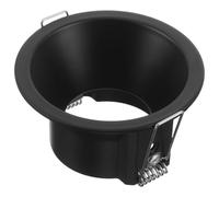 PRETYZOOM Cache-spot Encastré Rond en Métal Noir Mat pour Lampe Mr16 avec Diffusion Lumineuse Optimisée et Installation Facile, pour Chambres et Intérieurs Modernes