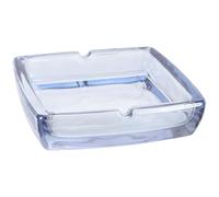 PRETYZOOM Cendrier Carré en Verre Bleu Grand Capacité Bords Lisses Sécurisés pour Maison et Bureau Décoration Moderne Transparente