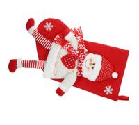 PRETYZOOM Chaussette de Noël Rouge Brodée Grande Pochette Décorative et Porte-Cadeaux Confortable et Multifonction pour Bonbons et Chocolats Décoration Festive Classique