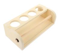 PRETYZOOM Chevalet Créatif en Bois Support de Rangement pour Papier en Rouleau, Facile à Transporter Trou de Stockage pour Crayons, pour Bureau Garçon et Filles