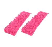 PRETYZOOM Chiffons de Remplacement et Performance de Nettoyage Lot de 2 Haute Absorption d'eau pour Balai-serpillière en Chenille Rouge pour Usage Domestique
