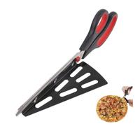 PRETYZOOM Ciseaux à Pizza Multifonction avec Spatule Amovible en Acier Inoxydable Rouge pour Couper et Servir Pizza et Tarte Cuisine
