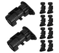 PRETYZOOM Clip de Socle en Plastique Noir pour Pied de Meuble, Fixation et Installation Sécurisée, 10 Pièces pour Panneaux Cuisine et Salle de Bain