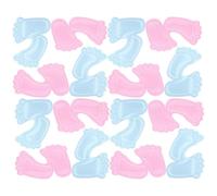 PRETYZOOM Confettis Empreintes Bébé en Non-tissé Rose et Bleu 200pcs pour Décoration Table Shower et Fête Annonce de Genre Réutilisables et Interactifs
