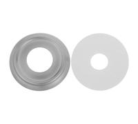 PRETYZOOM Couvercle de Bride de Plomberie, Plaque de Finition du Bec de Baignoire, Acier Inoxydable et Joint en Mousse, Argenté, Protection pour Robinet de Baignoire, Rénovation de Salle