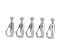 PRETYZOOM Crochets de cimaise en acier inoxydable, 5 pièces argentées, réglables pour câbles de 1-2mm, installation simple, conçus pour les systèmes de suspension d’œuvres d'art et