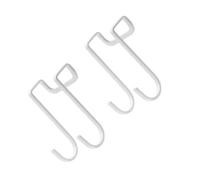 PRETYZOOM Crochets de Porte en Acier Inoxydable Blanc 2 Pcs sans Perçage Installation Simple pour Rangement Pratique à Porte ou Armoire
