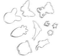 PRETYZOOM Ensemble de 10 Emporte-pièces en Acier Inoxydable de Lapin, Moules à Gâteau Faciles à Nettoyer et Démoulage Aisé pour Décoration de Pâtisserie