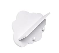 PRETYZOOM Étagère Murale avec Crochets Solides et Pratiques Blanche en Bois Plastique pour Rangement Mural et Organisation Chambre