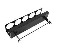 PRETYZOOM Étagère Murale en Fer Noir à 5 Trous pour Garage et Salle de Bain | Rangement Robuste, Résiste à Déformation, Usage Polyvalent, avec Support Papier Essuie-tout, Compatible Multi-objets