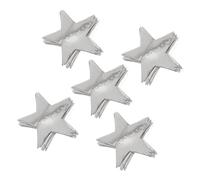 PRETYZOOM Guirlande D'étoiles en Papier Argenté 5pcs, Décoration Suspendue Scintillante pour Fête d'anniversaire et Mariage, Facile à Utiliser, Effet 3D Lumineux