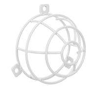 PRETYZOOM Housse de Protection pour Détecteur de Fumée, Détecteur de Fumée, Fer, Blanc, Diamètre Intérieur 87mm, Diamètre Extérieur 97mm, Trou de Montage 6mm, pour Lieux Publics