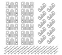 PRETYZOOM Kit Suspendre Robuste 32 Pièces en Acier Inoxydable avec 100 Vis Argentées, Crochets Emboîtables pour Miroir, Installation Facile pour Tête de Lit et Armoire